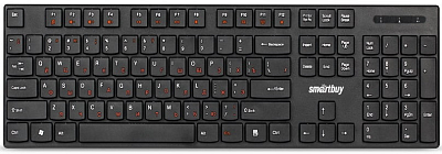 Клавиатура беспроводная Smartbuy ONE 238, мультимедийная, USB, размер 437х126х26 мм, цвет черный