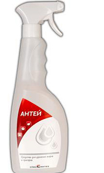 Средство для плит и посуды  Спецсинтез "АНТЕЙ"  750 мл с триггером. Для удаления жировых загрязнений, нагаров, копоти.