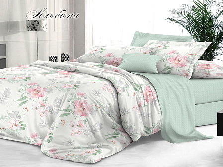 Комплект постельного белья Семейный Сатин Delux "Альбина"
Простыня 220х240 см, пододеяльник 143х215 см- 2шт, наволочка 70х70 см- 2шт