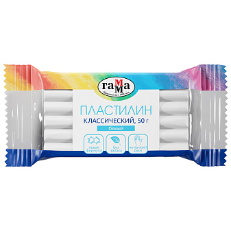 Пластилин белый Гамма "Классический"50 гр.