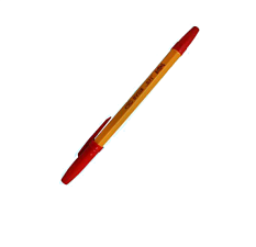 Ручка шариковая Basir "МС-051", красный стержень,1,0 мм, жёлтый корпус.
