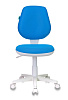 Кресло детское СН-W213/TW-55, обивка - голубая ткань сетка. Без подлокотников. Пластиковая крестовина. Механизм Пиастра. Белый пластик. Нагрузка: до 100 кг.