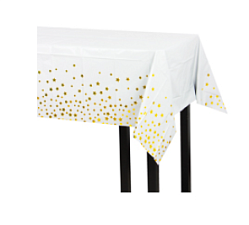 Скатерть праздничная «FNtastic»  размером 137x183 см с фольгированным слоем, белая 