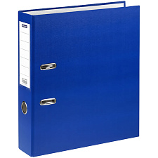 Папка-регистратор PVC, ширина корешка 70мм, с торцевым карманом, цвет синий