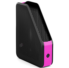 Вертикальный накопитель ErichKrause Forte, Accent, пластик/сетка, ширина 75мм, цвет черный/розовый