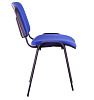 Стул VISI (ИЗО) черная рама. Обивка - синяя ткань. Нагрузка до 120 кг.