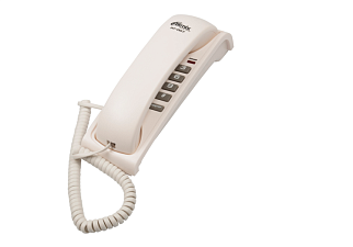 Телефон проводной Ritmix RT-007, без дисплея, возможность установки на стене, повторный набор номера, кнопка "флэш", цвет белый