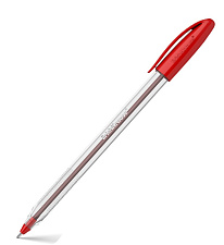 Ручка шариковая ErichKrause U-108 Classic Stick, Ultra Glide Technology, красный стержень,1,0 мм, трехгранный прозрачный корпус, одноразовая
