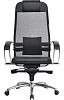 Кресло Samurai S-1.03, цвет черный. Хромированная крестовина. Синхромеханизм. Нагрузка до 120 кг. (ПОД ЗАКАЗ)