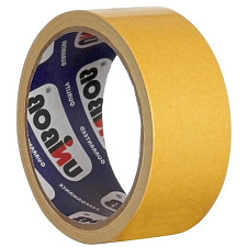 Клейкая лента-скотч двухсторонний "UNIBOB" 38мм х 10м, плотность 95 мкм,  полипропилен, цвет белый