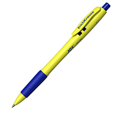 Ручка шариковая автоматическая ErichKrause JOY Neon, Ultra Glide Technology, синий стержень, 0,7 мм, резиновая манжетка, корпус ассорти неон
