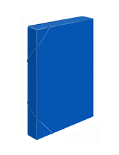 Папка на резинке "Бюрократ" А4, пластик корешок шириной 25мм, толщина  50мм, цвет ассорти