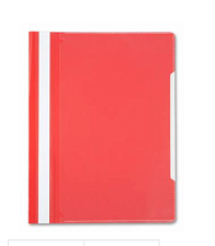 Скоросшиватель пластиковый верхний лист прозрачный, цвет красный