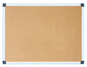 Доска пробковая 45х60 см "Deli E39052" алюминиевая рама