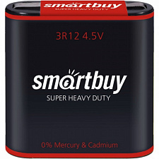 Батарейка солевая Smartbuy SW1 SBBZ-3R12-1S / 4,5V / 3R12, Квадратная 1шт.