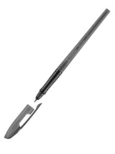 Ручка шариковая STABILO Re-liner 868 XF, масляный черный стержень, 0,35 мм, пишущий узел-игла, черный дымчатый корпус
