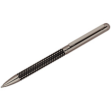 Ручка Delucci "Artista", цвет стержня синий 1,0 мм, корпус медь, цвет оружейный металл/черный, поворотный механизм, подарочная упаковка
