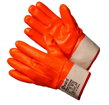 Перчатки рабочие  с ПВХ покрытием и термоизолирующей основой для использования при отрицательных температура  "Gward Flame Strong "  с манжетом , размер 11 (XХL), цена за пару