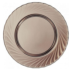 Тарелка обеденная Luminarc "Ocean Eclipse" (Океан эклипс) диаметр 24 см, ударопрочное закаленное стекло, цвет дымчатый