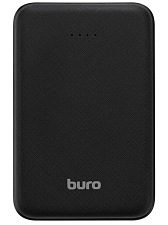 Портативный аккумулятор "Buro T4-10000" тип батареи Li-pol, 2 USB-разъема, емкость батареи 10000мAч, сила тока на выходе 2A, размер 65х100х24 мм, цвет черный