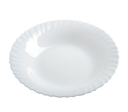 Тарелка суповая Luminarc "Feston" (Фэстон) диаметр 23 см, ударопрочное закаленное стекло, цвет белый, рельефная