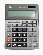 Калькулятор Deli 14 разряд. Core E1671C 185х135х38мм бухгалтерский, настольный, серый