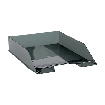 Лоток горизонтальный пластиковый Стамм "Фаворит" тонированный черный