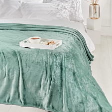 Плед 150х200 см полиэстер, 100% микрофибра, цвет Шалфей