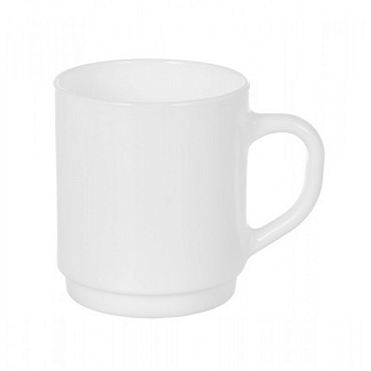 Кружка 290 мл Luminarc "Zelie" (Зели), материал стекло, гладкая, цвет белый