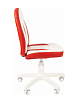 Кресло детское CHAIRMAN Kids 122 обивка - экокожа цвет белый/красный. Пластиковая крестовина. Механизм Пиастра. Нагрузка  до 80 кг.