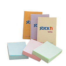 Блок самоклеящийся бумажный "Stick N"HOPAX", размер 51х76мм, 100 листов, пастельных цветов , плотность 70гр/м2, ассорти
