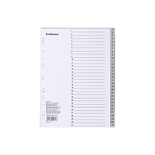 Разделитель листов пластиковый А4 ErichKrause от 1 до 31, цифровой, серый, для сортировки документов по разделам