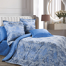 Комплект постельного белья Евростандарт Сатин/Жаккард "Аурелия" Простыня 220х240 см, пододеяльник 200х220 см, наволочка 50х70 см - 2шт, наволочка 70х70 см -2шт. Упаковка: фирменный подарочный чемодан