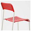 Стул ADDE белая рама / пластик красный, максимальная нагрузка до 100 кг 