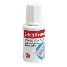 Корректирующая жидкость (штрих) "ЕrichKrausе" Extra", объем 20мл, на спиртовой основе, с кистью