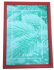 Рамка 21х30 дерево цвет "Красное дерево" профиль №1, ширина 1,6 см
