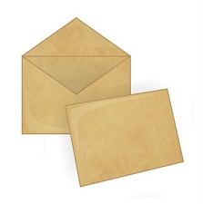 Конверт А-4 210х260 мм Крафт 90г/м2 с треугольным клапаном без клея