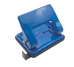 Дырокол до 20 листов с линейкой, DOLCE COSTO,  металлический корпус, 2 отверстия, цвет синий