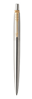 Ручка гелевая PARKER Jotter Core K694 Stainless Steel GT M, черный стержень. Корпус: нержавеющая сталь, цвет отделки: золотистый. Блистер.