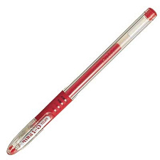 Ручка гелевая Pilot BLGP-G1 Grip, красный стержень, 0,5 мм, прозрачный корпус, резиновая манжетка