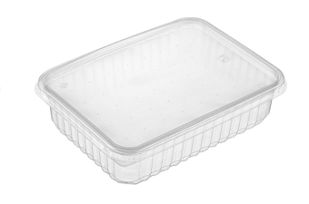 Контейнер одноразовый с крышкой 750 мл, прямоугольный, прозрачный, 50 шт/уп, размер 192х166х48 мм 