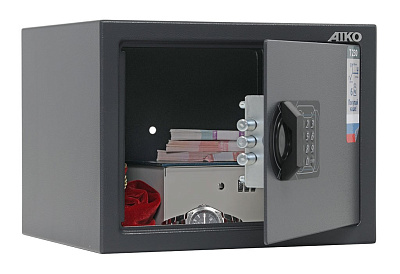 Сейф мебельный AIKO T-230 EL 230x310x250 (ВхГхШ), вес 5,5 кг, объем 14,4 л, замок электронный кодовый.