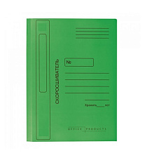 Скоросшиватель картонный "ДЕЛО №", формат А4, мелованный картон, цвет зеленый, ширина корешка 20мм,плотность 360 г/кв.м