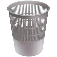 Корзина для бумаг 14л "Стамм" пластиковая, сетчатая, цвет серый