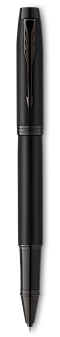 Роллер PARKER IM Achromatic T317 Matt Black F, черные чернила, корпус: латунь ювелирная, черная отделка. подарочная упаковка