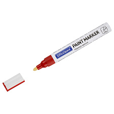 Маркер OfficeSpace 1-4мм для промышленной графики красный лаковый. Подходит для использования на металлических, деревянных, стеклянных и пластиковых поверхностях  