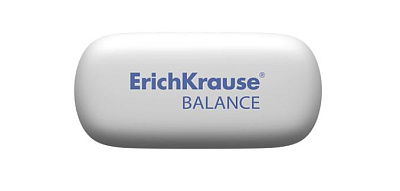 Ластик "ErichKrause "Nice Thing45027" овальный, резина, размер 50 х 23 х 9 мм, цвет белый