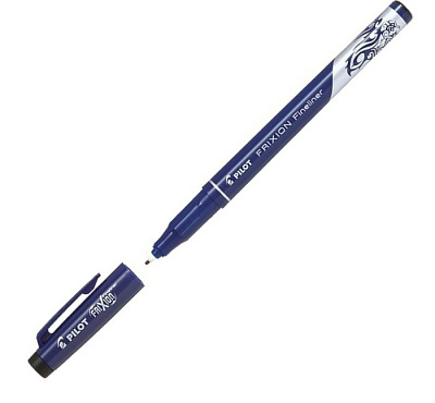 Ручка стираемая капиллярная Pilot Frixion Fineliner SW-FF (B) "Пиши-Стирай", черный стержень, 0,45 мм