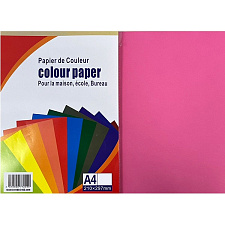 Бумага COLOR Paper формат А-4, плотность 160 г/м2, 100 листов, неон, цвет фуксия CFR-02