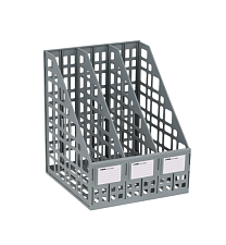Вертикальный накопитель "Стамм" 3 отдела, размеры 245х245х295мм, цвет серый